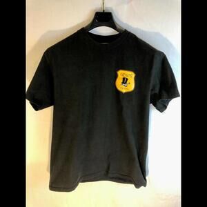 Gents Topeka T-Shirt Large Black and Yellow Hanes Beefy-T Made In USA